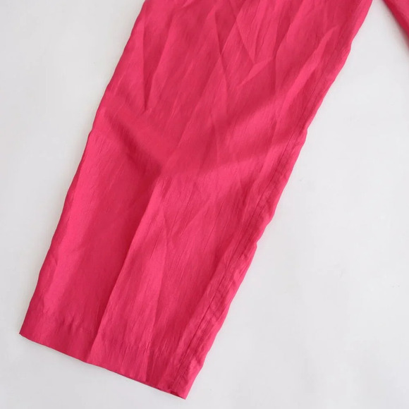 Vintage TanJay 80's Neon Pink Floral Lined  Button Up Two Piece Tracksuit M - Picture 14 of 15